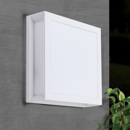 Ulkovalaisin HENRY 2xE27/15W/230V 26x26 cm IP44 valkoinen