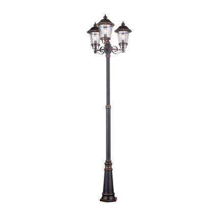 Ulkovalaisin KENZO 3xE27/100W/230V IP44 pronssi/patina