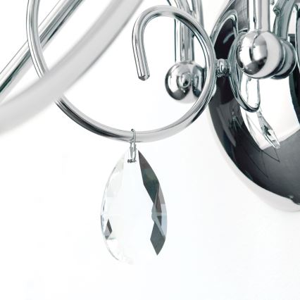 Kristalliseinävalaisin ALESSIA 2xE14/40W/230V kiiltävä kromi