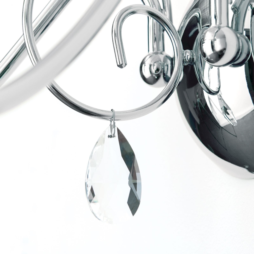 Kristalliseinävalaisin ALESSIA 2xE14/40W/230V kiiltävä kromi