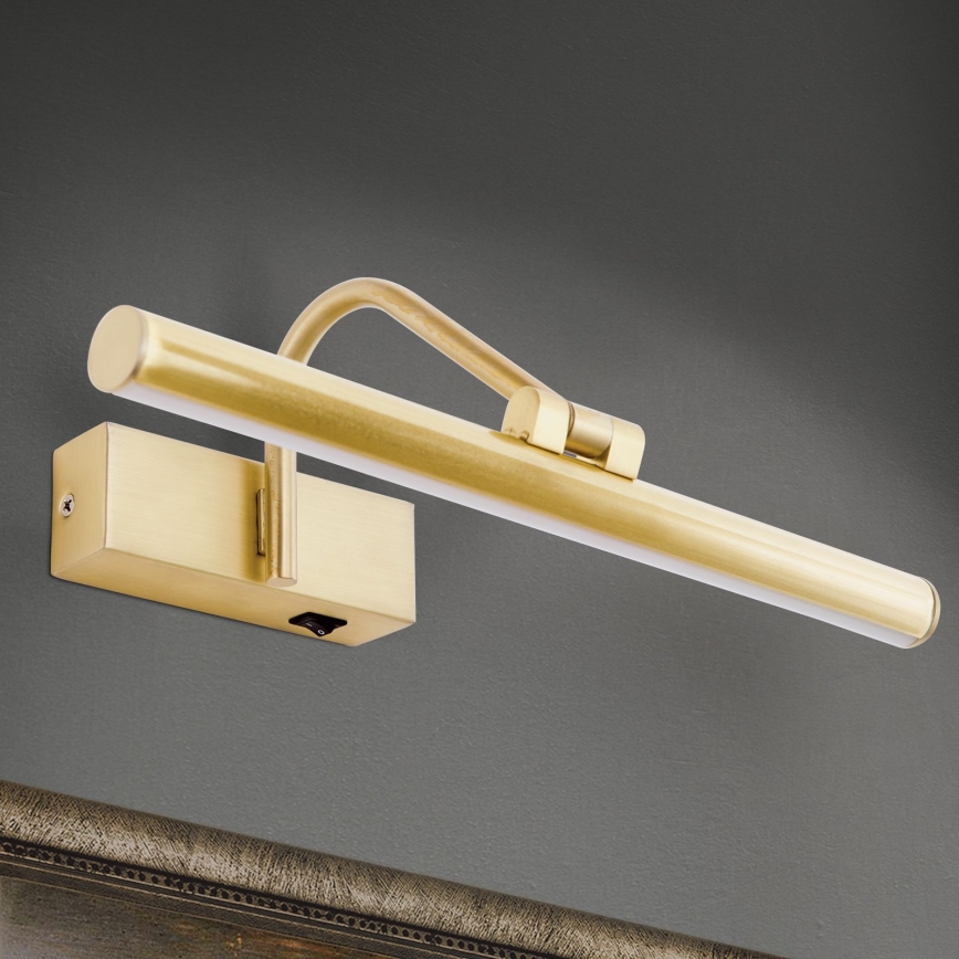 LED-kuvavalo PORTRAIT LED/6W/230V 30 cm kulta