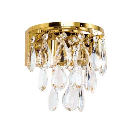 Kristalliseinävalaisin CELESTE 2xG9/40W/230V kulta