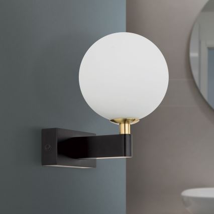 Kylpyhuoneen seinävalaisin MARA 1xG9/20W/230V IP44 musta