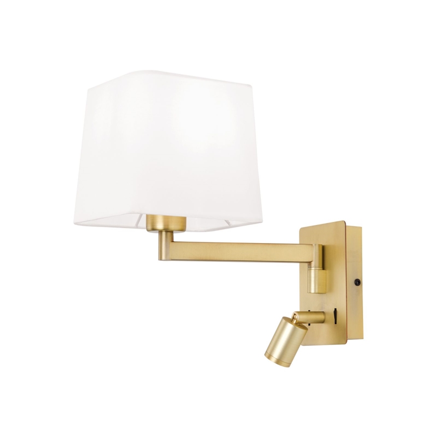 LED-seinävalaisin CARLTON 1xE27/40W/230V + LED/3W valkoinen/kulta