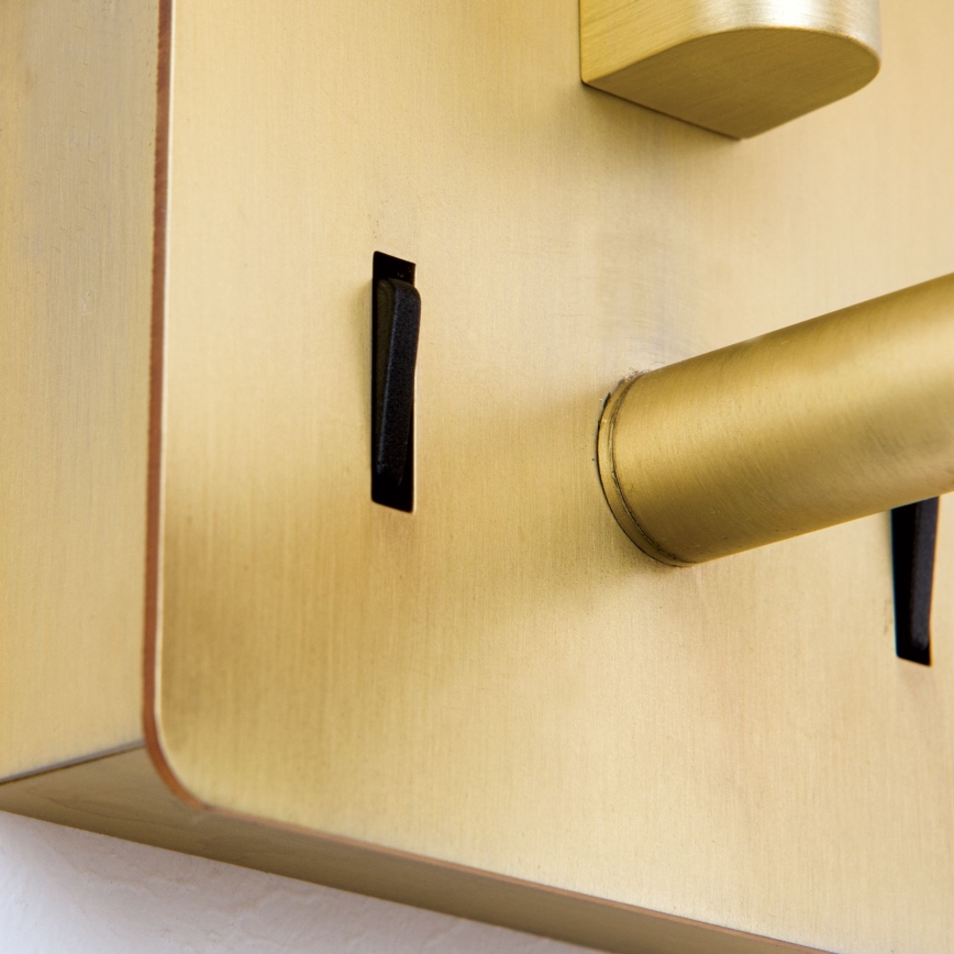 LED-seinävalaisin CARLTON 1xE27/40W/230V + LED/3W valkoinen/kulta