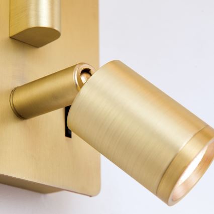 LED-seinävalaisin CARLTON 1xE27/40W/230V + LED/3W valkoinen/kulta