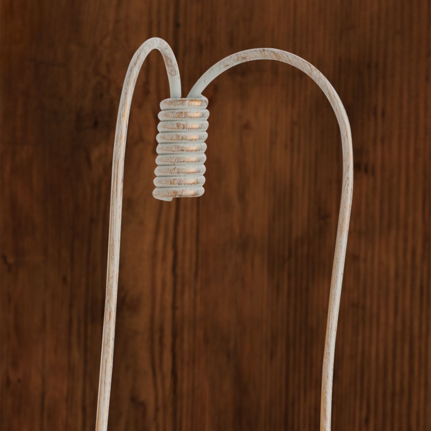 Seinävalaisin VELA 2xE14/40W/230V valkoinen/kulta/patina