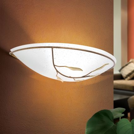 Orion WA 2-943/1 - Seinävalaisin LUCA 1xE27/60W/230V pronssi/patina