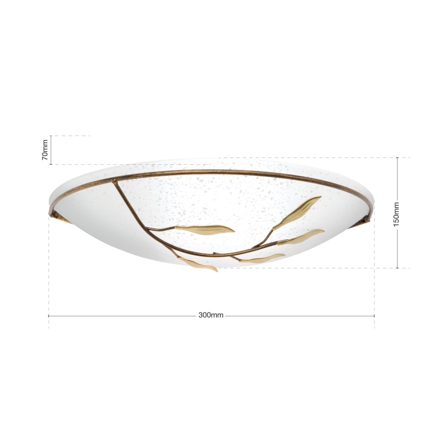 Orion WA 2-943/1 - Seinävalaisin LUCA 1xE27/60W/230V pronssi/patina