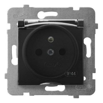 Ospel - Kehyksetön ulkopistorasia 230V ARIA IP44 musta