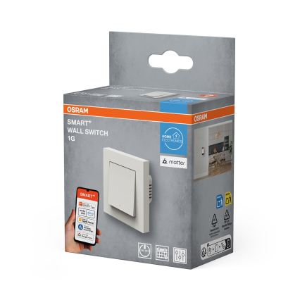 Osram - 1-painikkeinen SMART+ MATTER 230V Wi-Fi-kytkin