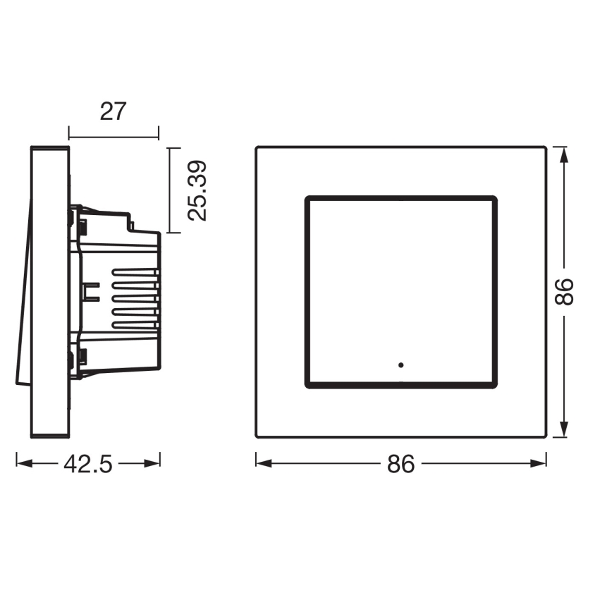 Osram - 1-painikkeinen SMART+ MATTER 230V Wi-Fi-kytkin
