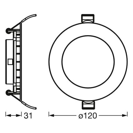 Osram - 3 kpl setti LED-upotettava alasvalo SPOT LED/8W/230V 3000K Ø 12 cm valkoinen