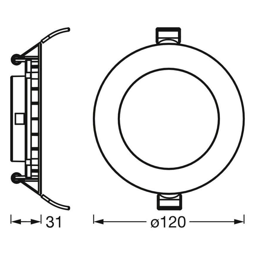 Osram - 3 kpl setti LED-upotettava alasvalo SPOT LED/8W/230V 3000K Ø 12 cm valkoinen
