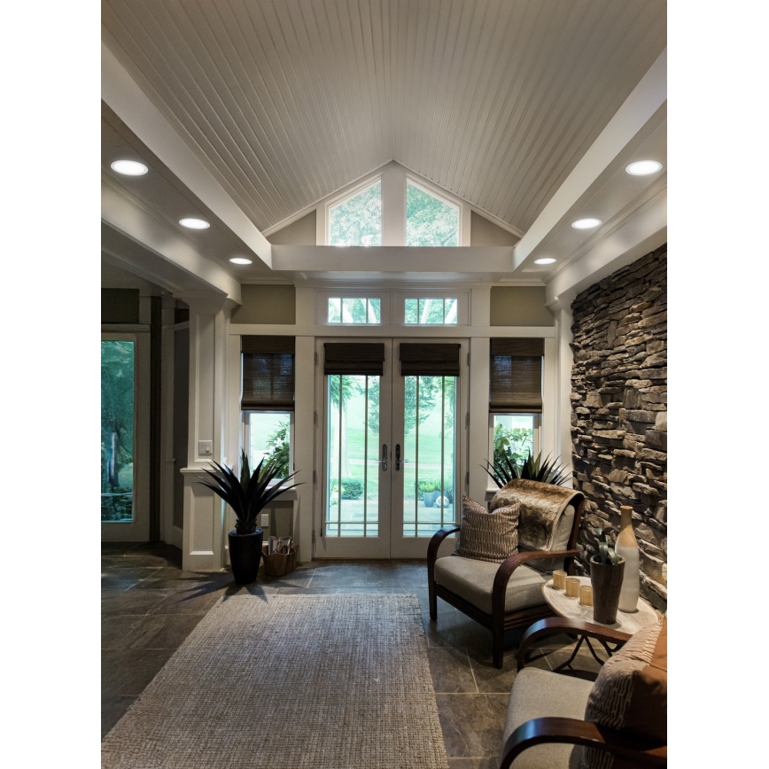 Osram - 6 kappaleen setti ESSENTIAL LED uppoasennettavia alasvaloja, 18 W/230 V, 4000 K, halkaisija 22 cm, valkoinen