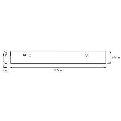 Osram - alakaapin LED-valaisin anturilla FLAT LED/12W/230V 4000K