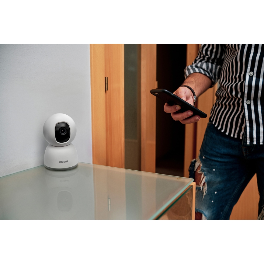 Osram - Älykäs 360° sisäkamera 2K-sensorilla SMART+ 230V Wi-Fi