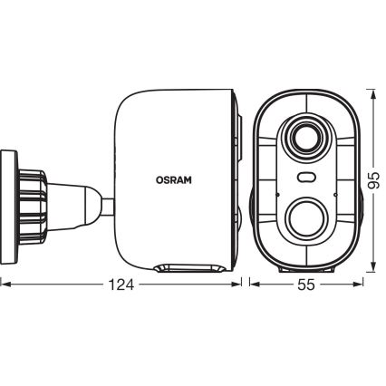 Osram - Älykäs aurinkokamera 2K-anturilla SMART+ 5V 5200 mAh IP66 Wi-Fi