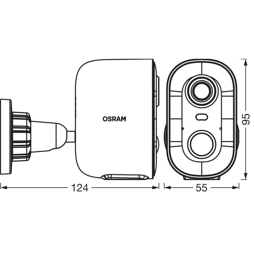 Osram - Älykäs aurinkokamera 2K-anturilla SMART+ 5V 5200 mAh IP66 Wi-Fi