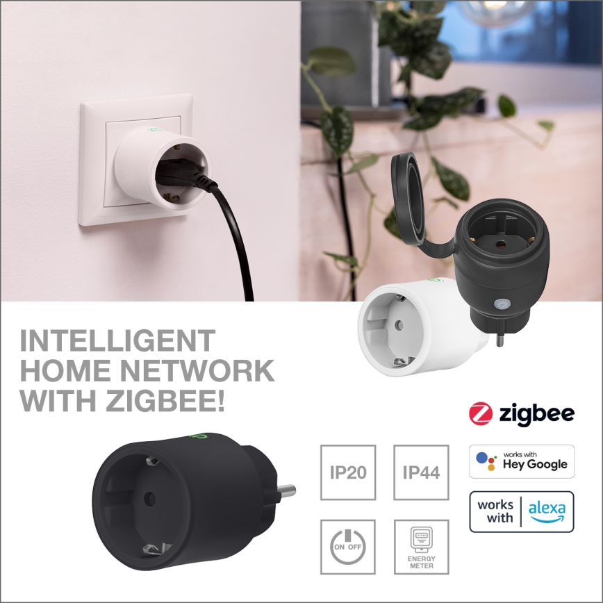 Osram - Älykäs pistorasia SMART+ SCHUKO 2300W/230V/10A musta