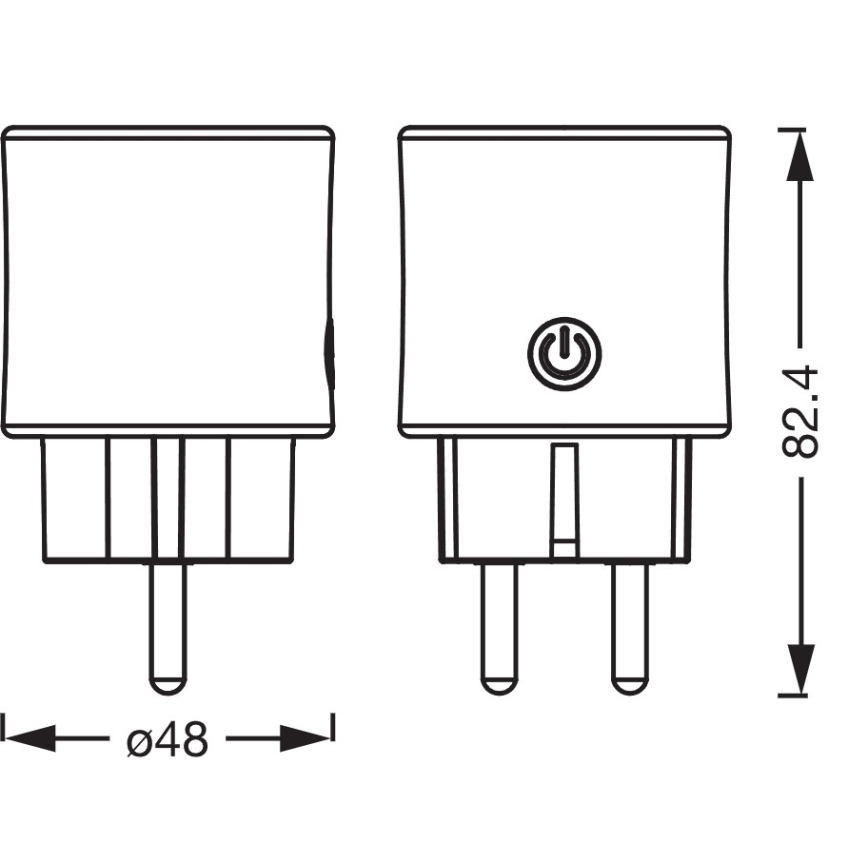 Osram - Älykäs pistorasia SMART+ SCHUKO 2300W/230V/10A musta