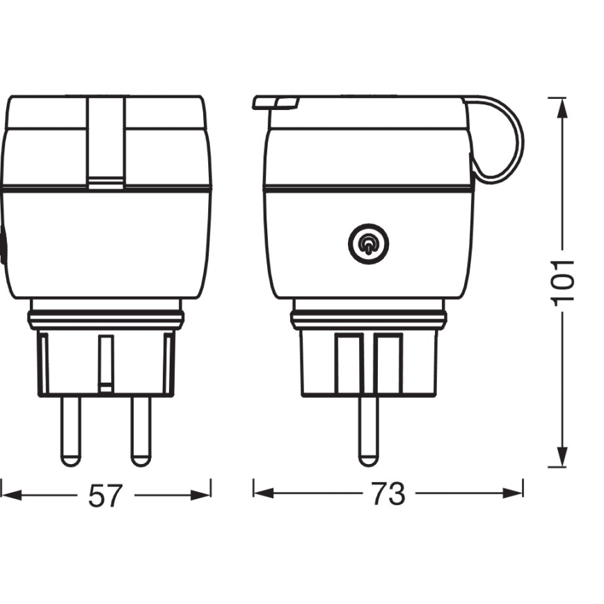 Osram - Älykäs ulkokäyttöinen pistorasia SMART+ SCHUKO 3680W/230V/16A IP44