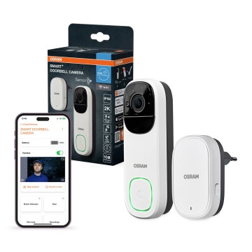 Osram - Älykäs video-ovikello anturilla 2K SMART+ 230V IP66 Wi-Fi