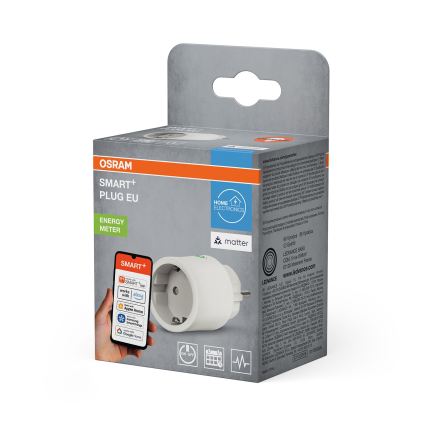 Osram - Älypistoke SMART+ MATTER SCHUKO 2300W/230V/10A Wi-Fi valkoinen