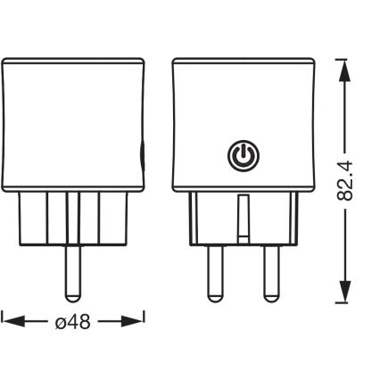 Osram - Älypistoke SMART+ MATTER SCHUKO 2300W/230V/10A Wi-Fi valkoinen