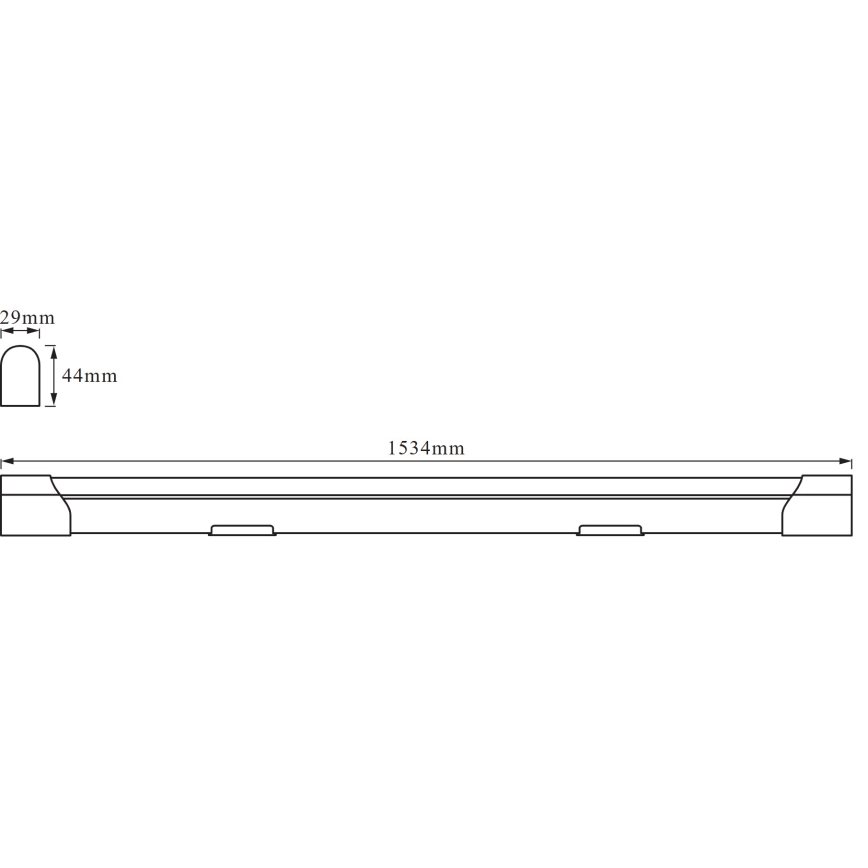 Osram - BATTEN LED alakaappivalaisin, 24 W, 230 V, 153,4 cm