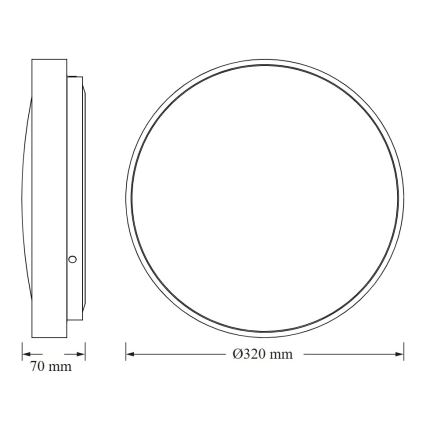 Osram - CEILING LUXO LED-kattovalaisin LED/18W/230V halkaisija 32 cm, kultainen