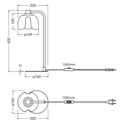 Osram - DECOR COROLLE pöytävalaisin 1xG9/20W/230V, oranssi