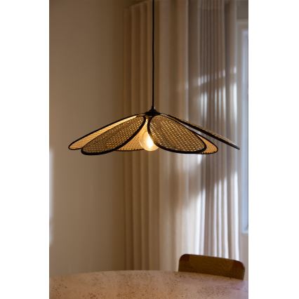 Osram - DECOR RATTAN riippuvalaisin johdolla 1xE27/15W/230V, halkaisija 58 cm, beige/musta