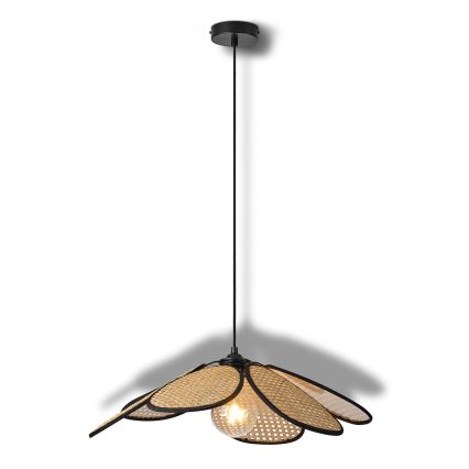 Osram - DECOR RATTAN riippuvalaisin johdolla 1xE27/15W/230V, halkaisija 58 cm, beige/musta