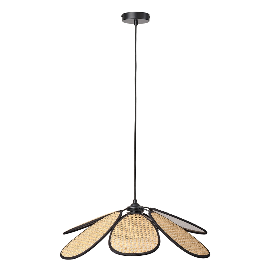 Osram - DECOR RATTAN riippuvalaisin johdolla 1xE27/15W/230V, halkaisija 58 cm, beige/musta