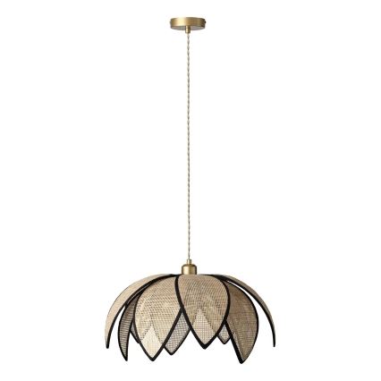 Osram - DECOR RATTAN riippuvalaisin langalla 1xE27/15W/230V, halkaisija 48 cm, beige/musta