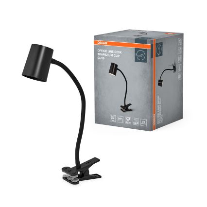 Osram - DESK LINE pöytävalaisin klipsillä 1xGU10/9W/230V musta