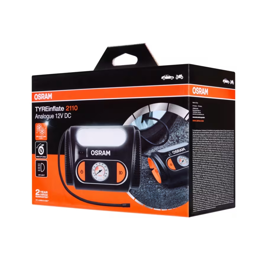 Osram - digitaalinen rengaspumppu TYREinflate 2110 120W/12V