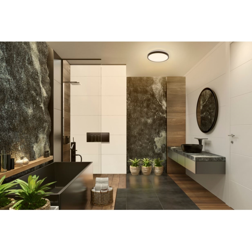 Osram - LED-kylpyhuoneen kattovalaisin DISC 18W/230V 3000/4000K Ø 30 cm IP44 musta