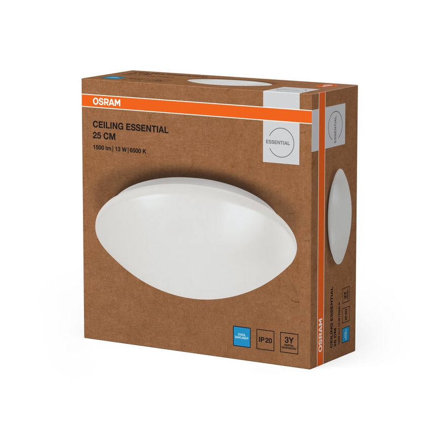 Osram - ESSENTIAL LED - LED-kattovalaisin 13 W, 230 V, 6500 K, Ø 25 cm