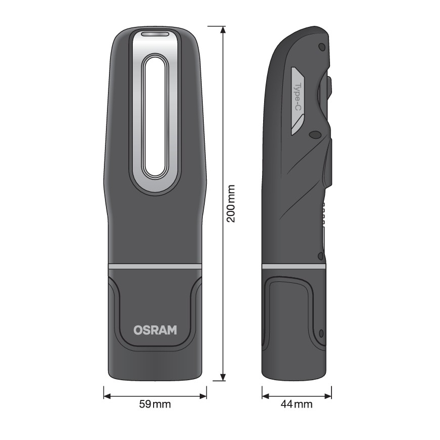Osram - himennettävä ladattava LED-taskulamppu LEDINSPECT MINI250 LED/7W/3,7V IP65 2000 mAh