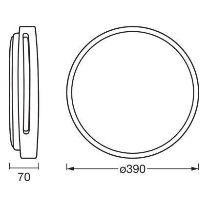 Osram - himmennettävä LED-kattovalaisin ORBIS WOODBURRY LED/24W/230V, halkaisija 39 cm, beige