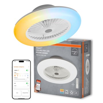 Osram - himennettävä LED-kattovalaisin tuulettimella SMART+ LED/75W/230V 3000-6500K Wi-Fi + kaukosäädin