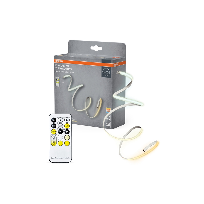 Osram - himennettävä LED-nauha FLEX COB 5m LED/35W/230V 2700-6500K + kaukosäädin