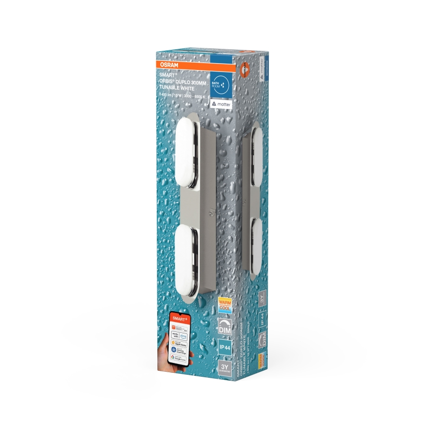 Osram - himmennettävä SMART+ DUPLO kylpyhuoneen seinävalaisin LED/15W/230V 3000-6500K IP44 Wi-Fi
