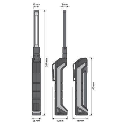 Osram - Himennettävä ladattava LED-taskulamppu LEDINSPECT POCKET200 LED/2W/3,7V IP54