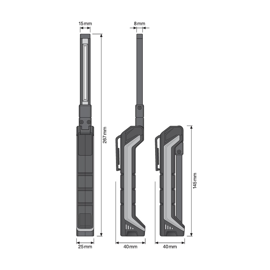Osram - Himennettävä ladattava LED-taskulamppu LEDINSPECT POCKET200 LED/2W/3,7V IP54