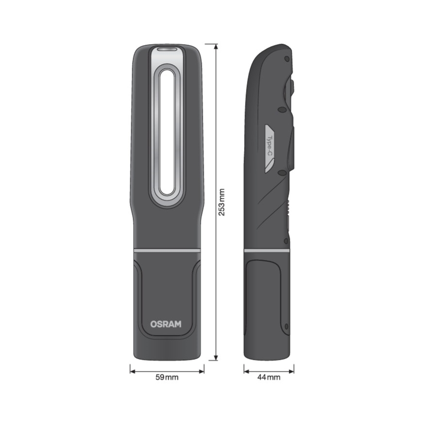 Osram - LED himmennettävä ladattava taskulamppu LEDINSPECT MAX500 LED/16W/3,7V IP65