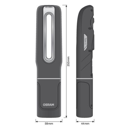 Osram - himmennettävä ladattava LED-tarkastusvalaisin LEDINSPECT MAX500 LED/16W/3,7V IP65 4500 mAh