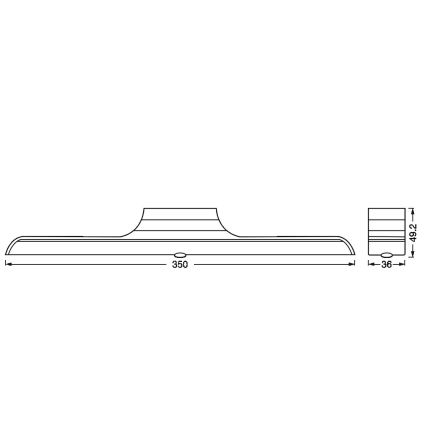 Osram - himmennettävä LINEAR LED-alakaappivalaisin liike- ja hämärätunnistimella LED/5W/3,7V 2200 mAh 3000K 35 cm valkoinen